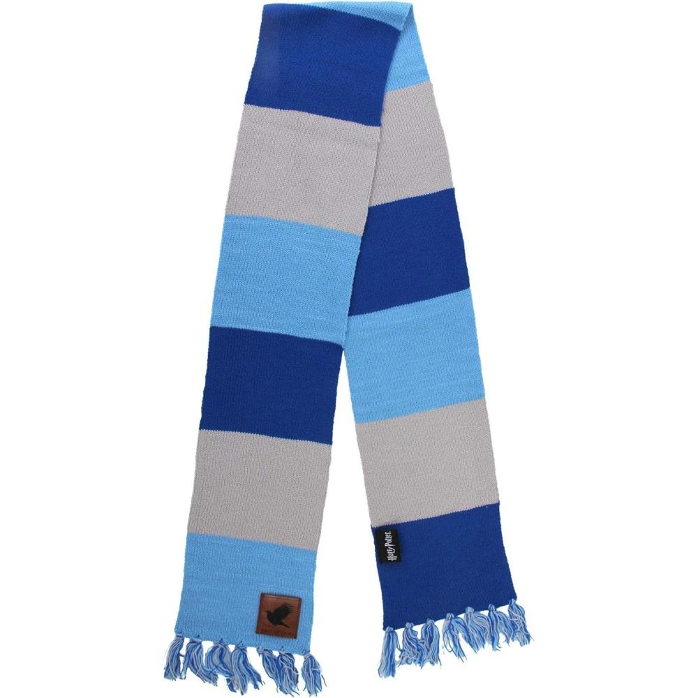image:imageHarry Potter House Themed Patch Striped Scarf Lightweight and Reversible Ravenclaw