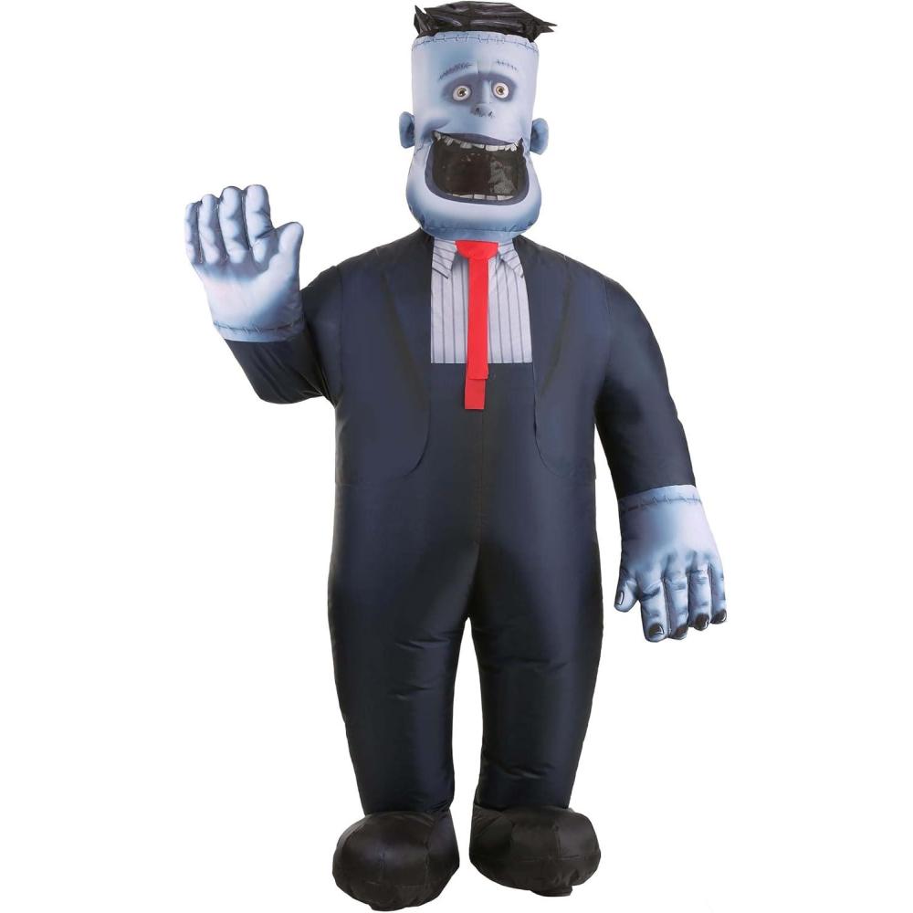 image:imageHotel Transylvania Frank Costume Frankenstein Outfit for Adults Inflatable Green Monster Jumpsuit Cosplay
