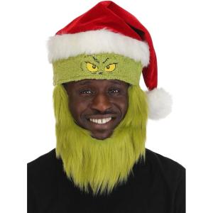 Dr. Seuss Grinch Santa Hat Adult Christmas Costume Accessory Festive Holiday Whoville