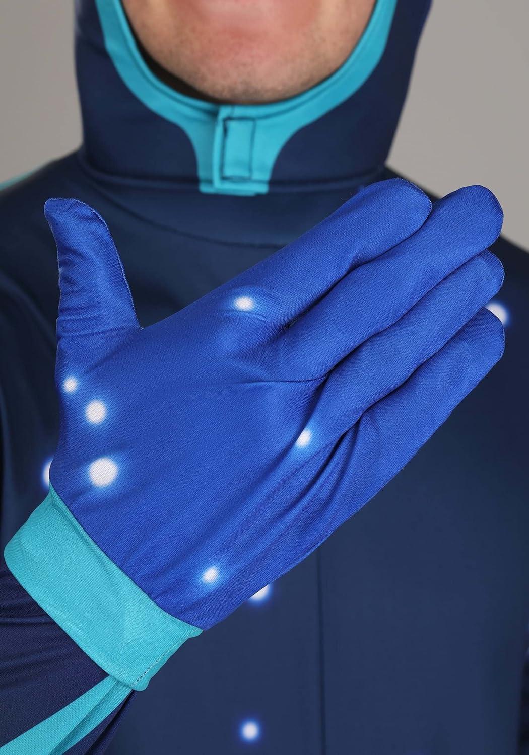 image:imageAdult PJ Masks Night Ninja Costume Blue Printed Jumpsuit With Hood Pair of Gloves and Shoe Covers