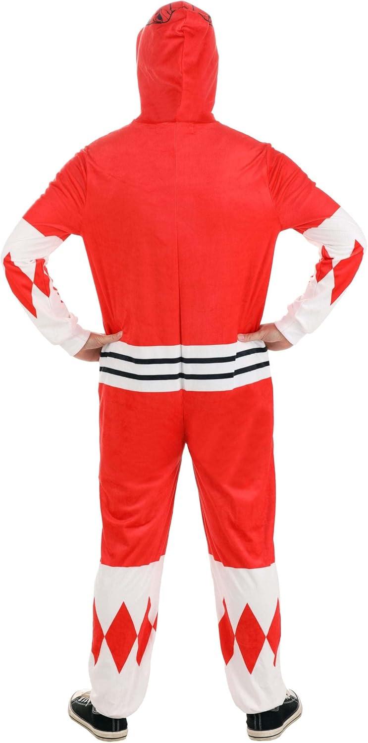 image:imageAdult Power Rangers Red Ranger Costume Power Rangers Hooded Union Suit One Piece Pajama Outfit for Men amp Women