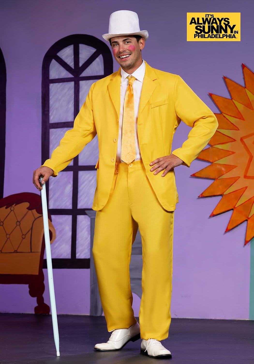 image:imageAlways Sunny In Philadelphia Dayman Suit Costume Dayman Yellow Suit with Top Hat for Cosplay amp HalloweenCostume