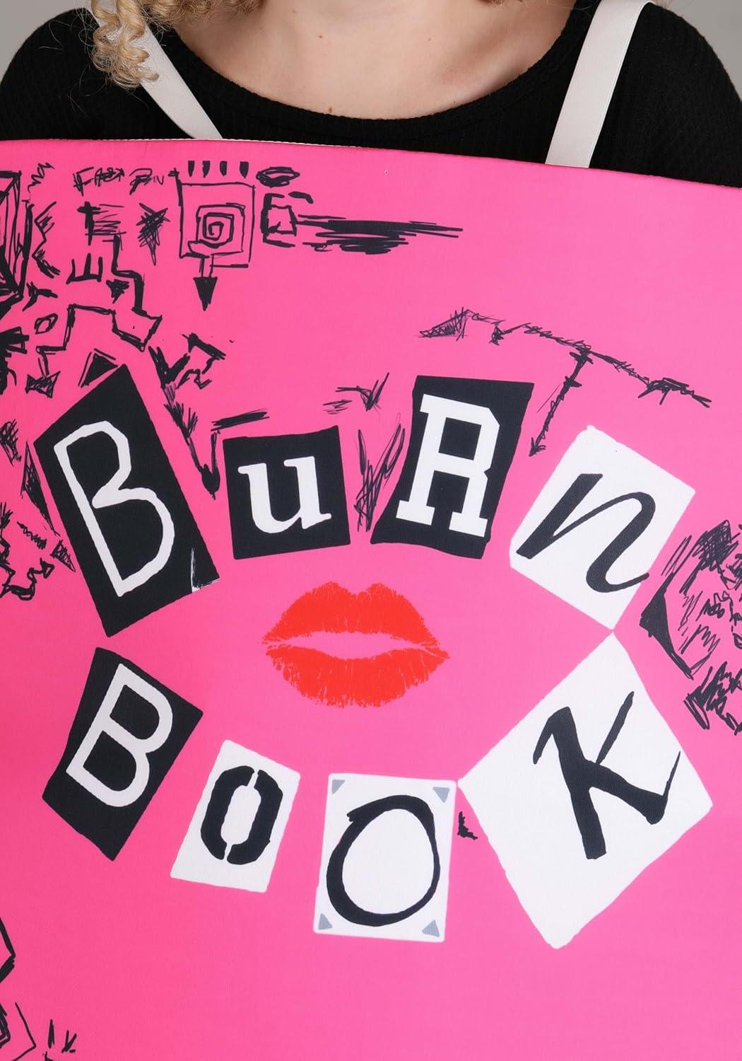 image:imageMean Girls Burn Book Sandwich Board Costume for Adults Felt Fabric with Dry Erase Page Officially LicensedPink