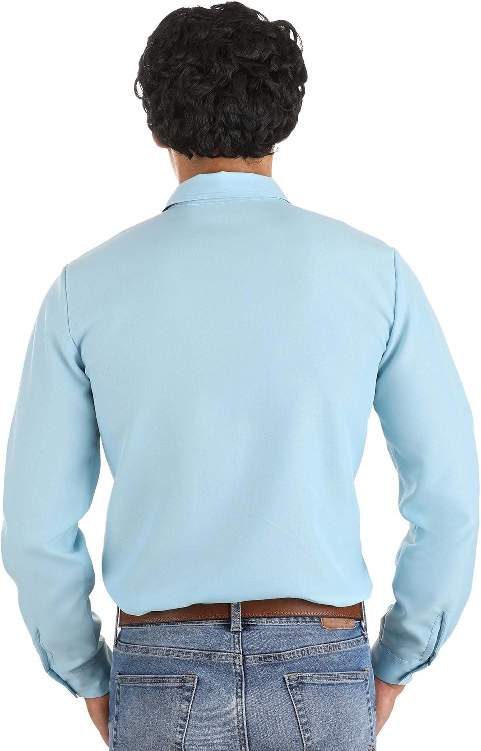 image:imageMens Napoleon Dynamite Pedro Sanchez Halloween Costume Adult Movie Character Outfit with Blue Shirt Bolo Tie and Wig