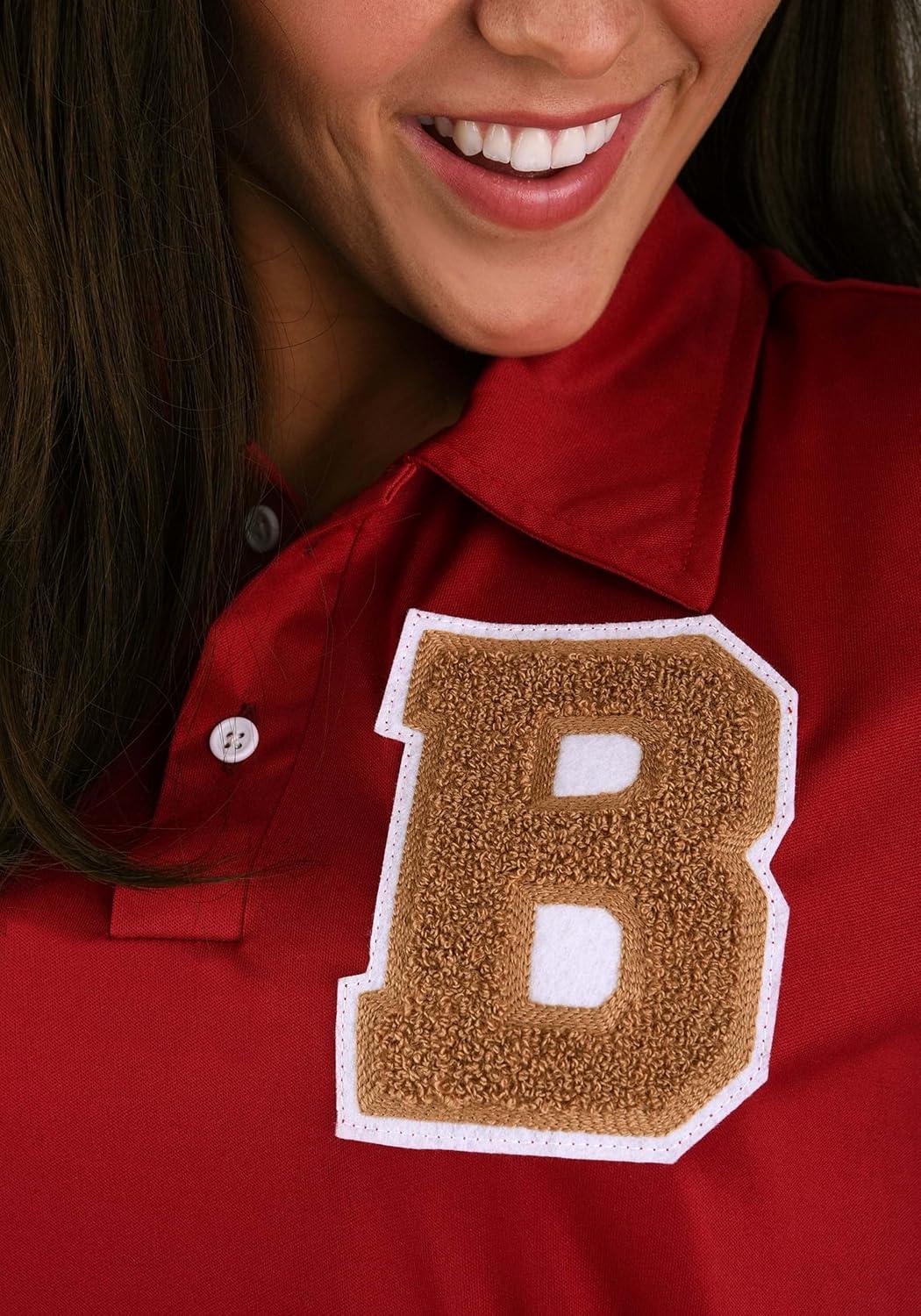 image:imageWomens Saved By the Bell Cheerleader Costume Polo Shirt and Skirt Officially Licensed
