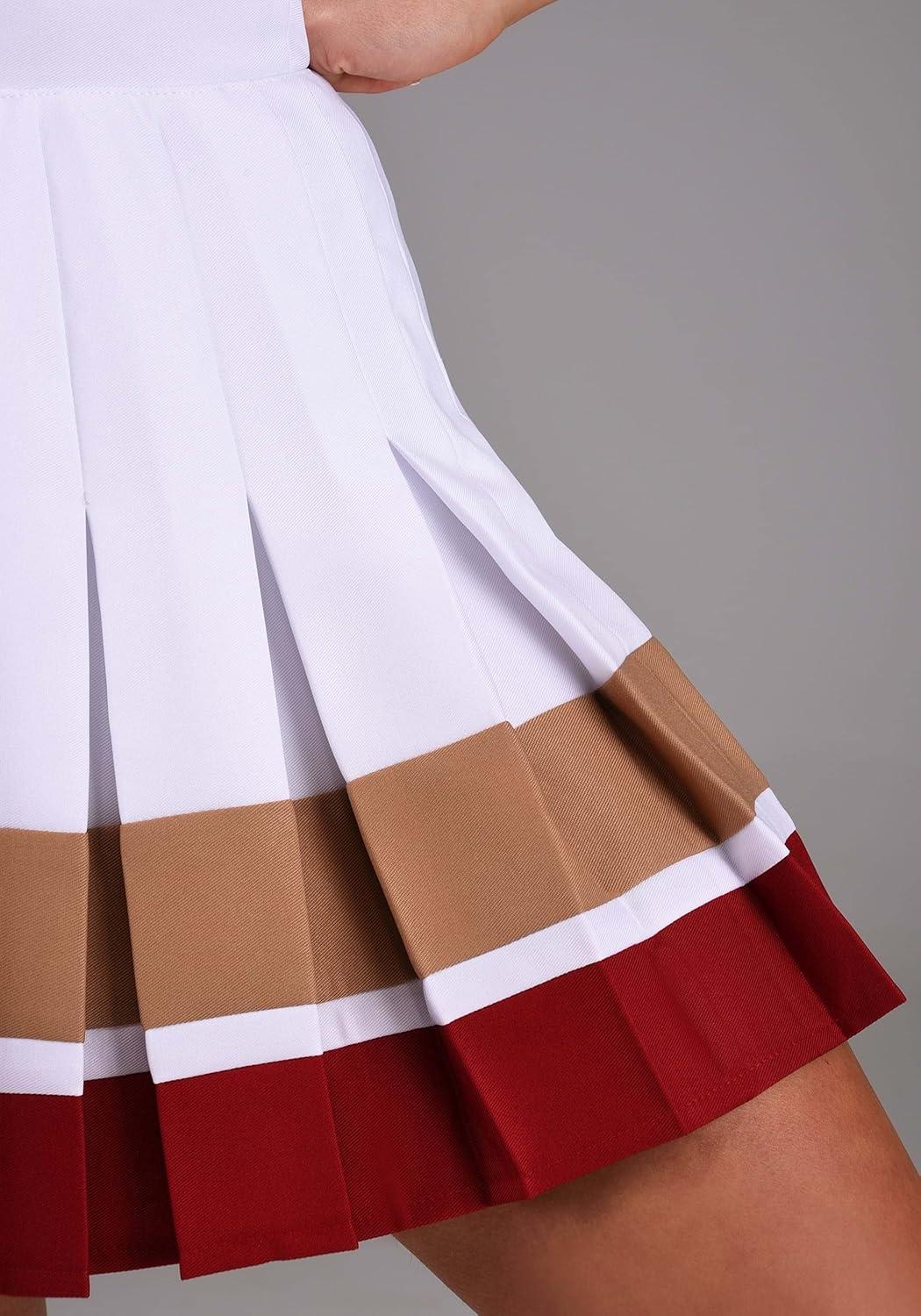 image:imageWomens Saved By the Bell Cheerleader Costume Polo Shirt and Skirt Officially Licensed