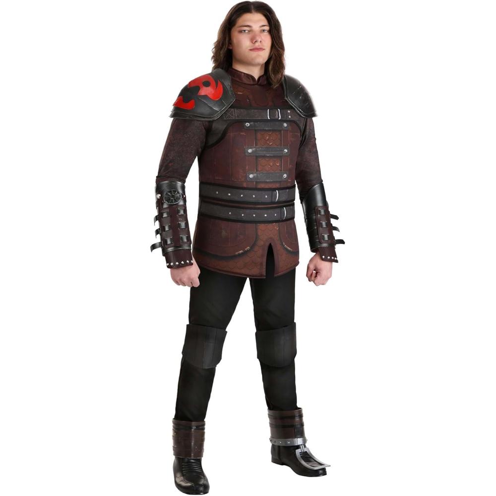 image:imageDeluxe How to Train Your Dragon Hiccup Costume for Men Shirt Gauntlets Knee Pads Shoe Covers amp Shoulder Pads