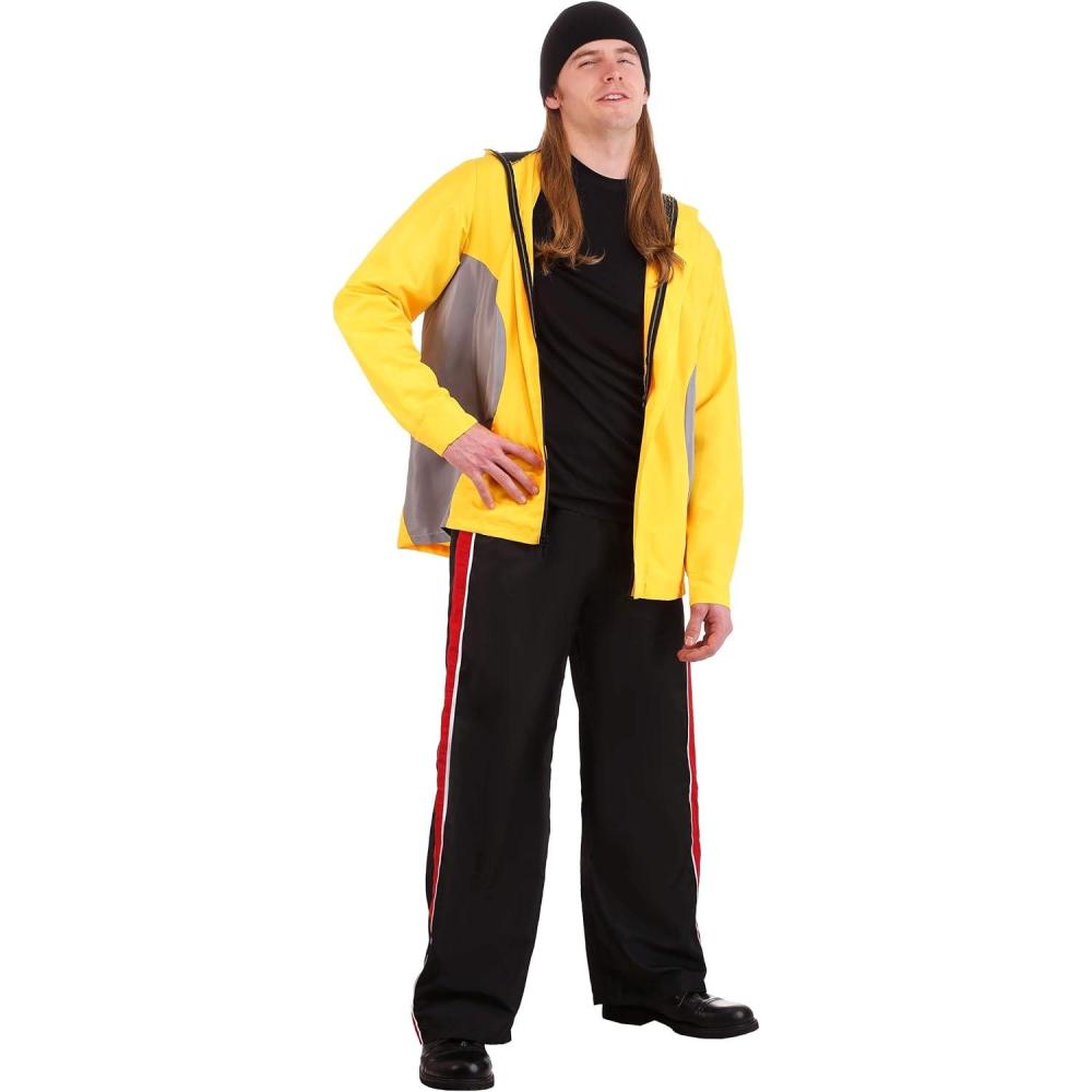 image:imageJay and Silent Bob Mens Hooded Windbreaker Jacket and Pants Costume Front Zipper Pockets Elastic WaistbandCostume
