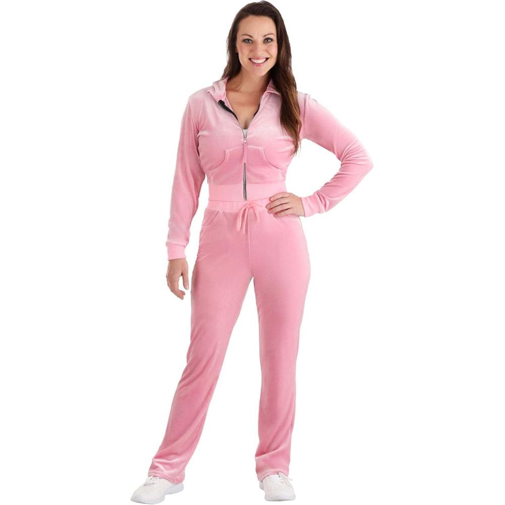 image:imageMean Girls Costume  Sassy Regina George Outfit  Vibrant Pink Two Piece Sweat Suit For Halloween