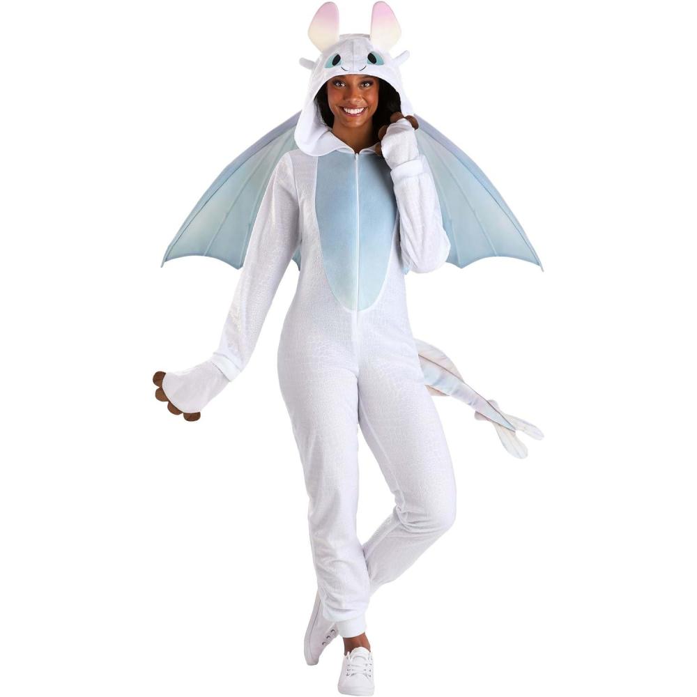 image:imageWomens How To Train Your Dragon Light Fury Costume Mystical Creature Jumpsuit