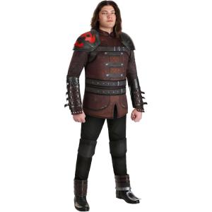 Deluxe How to Train Your Dragon Hiccup Costume for Men – Shirt, Gauntlets, Knee Pads, Shoe Covers & Shoulder Pads