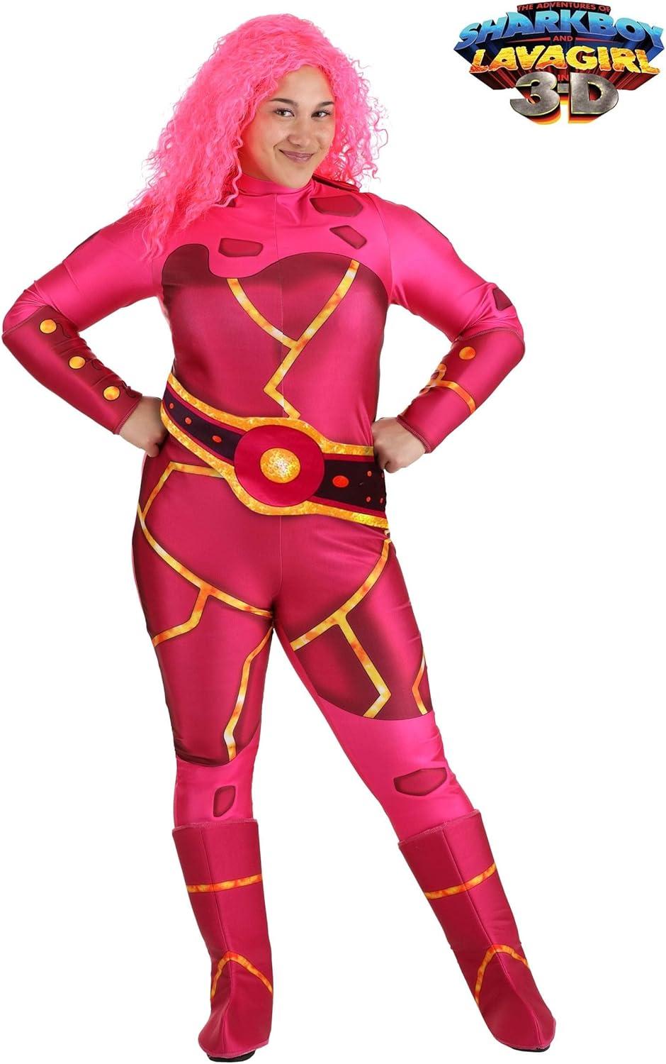 image:imageLava Girl Halloween Costume For Women Officially Licensed Outfit With Jumpsuit Gauntlets And Shoe CoversCostume