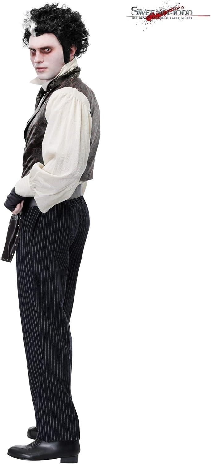 image:imageMens Sweeney Todd Halloween Costume Adult Demon Barber of Fleet Street Complete Cosplay Outfit Officially LicensedCostume