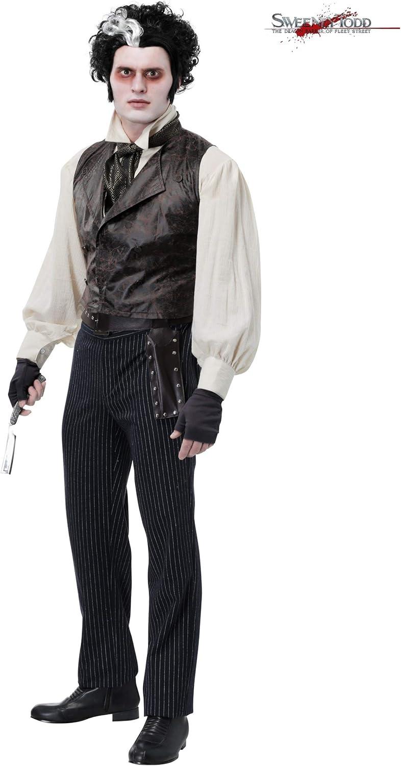 image:imageMens Sweeney Todd Halloween Costume Adult Demon Barber of Fleet Street Complete Cosplay Outfit Officially LicensedCostume