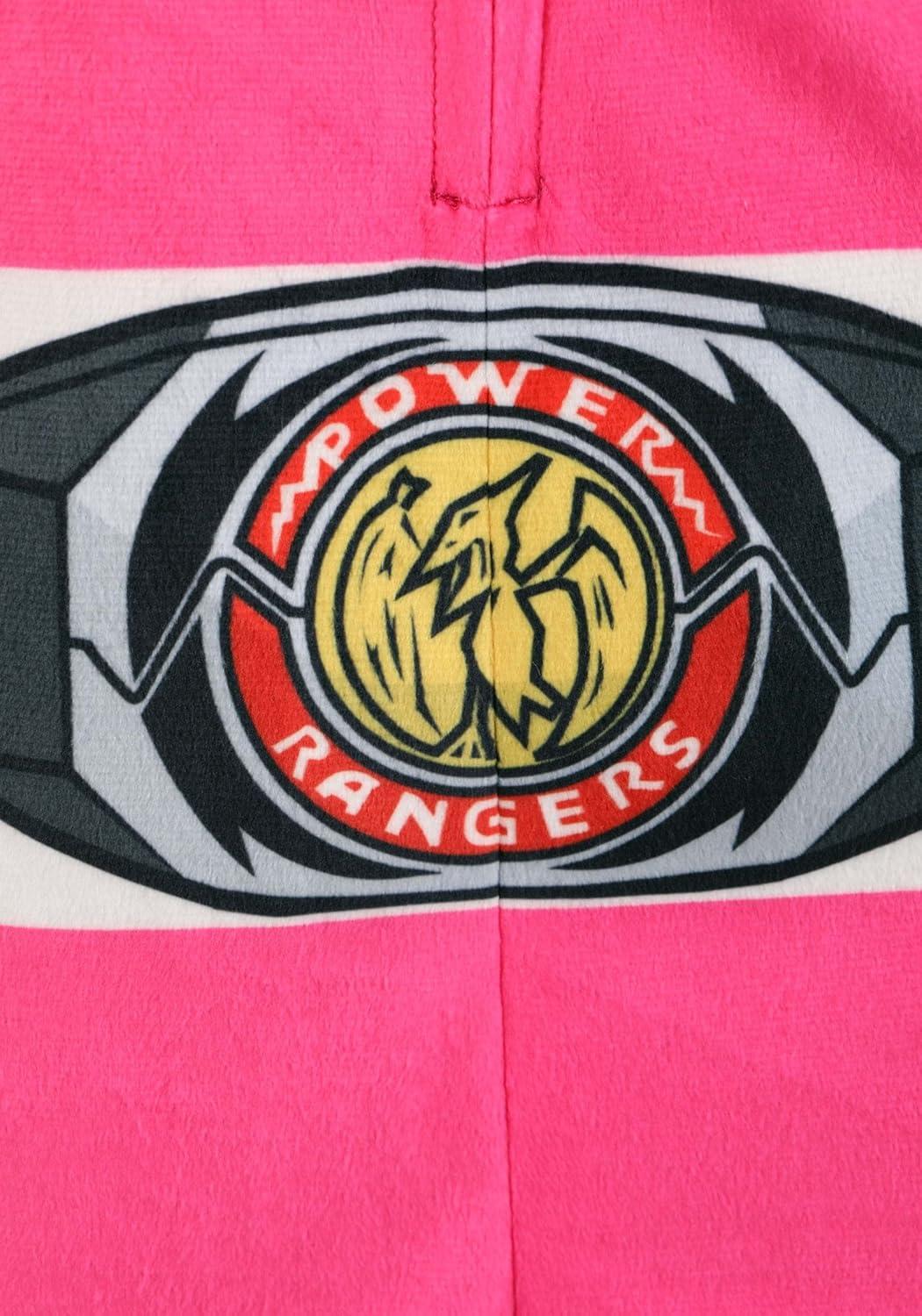 image:imagePower Rangers Pink Ranger Hooded Union Suit for Adults Plush Union Suit with Pockets