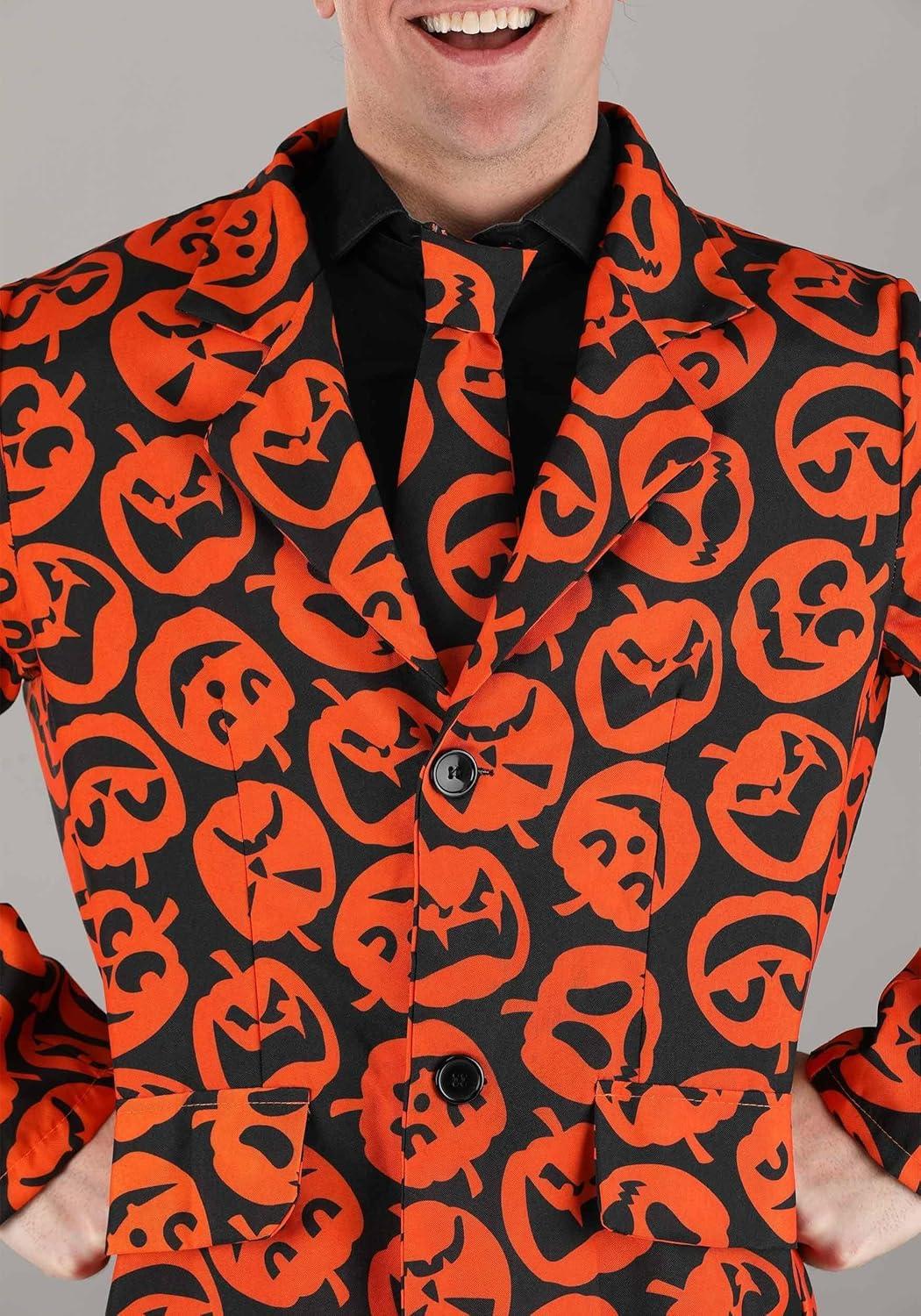 image:imageSaturday Night Live David S Pumpkins Mens Costume Suit with Jacket Pants Necktie Officially LicensedOrange