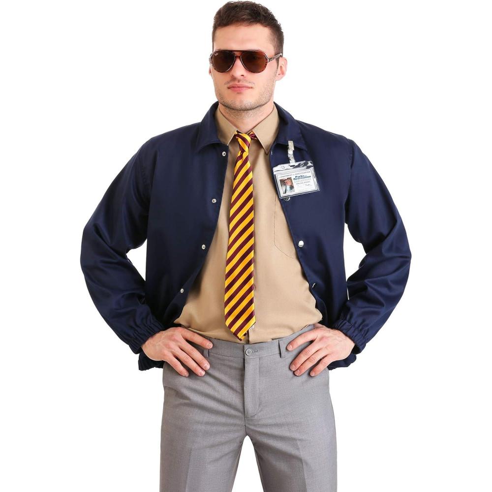 image:imageAdult Burt Macklin FBI Costume Parks and Recreation Mens Cosplay Outfit with FBI JacketCostume