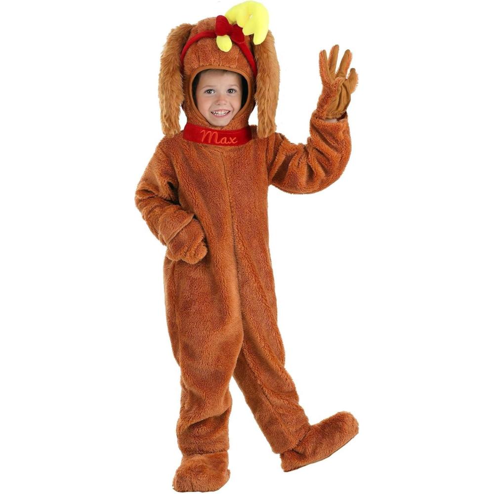 image:imageDr Seuss Toddler Dr Seuss Max Costume Jumpsuit Hood Collar Gloves and Shoe Covers Officially Licensed