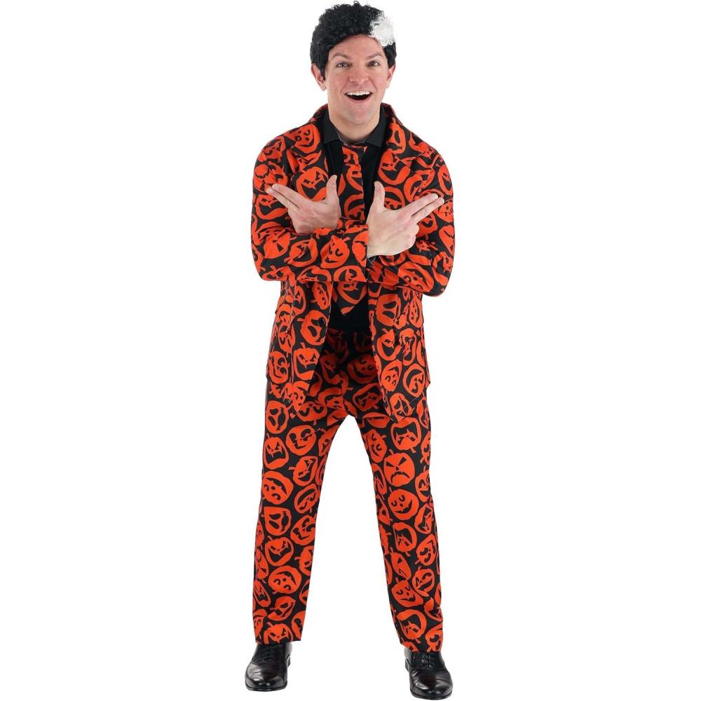 image:imageSaturday Night Live David S Pumpkins Mens Costume Suit with Jacket Pants Necktie  Officially LicensedOrange