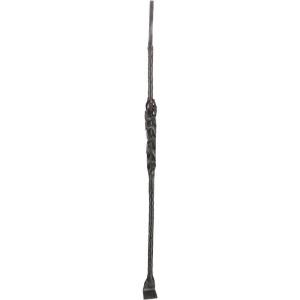 Jockey Riding Crop Accessory for Kentucky Derby Costume – Rod with Leather Strips, Wrist Loop, Braided Grip