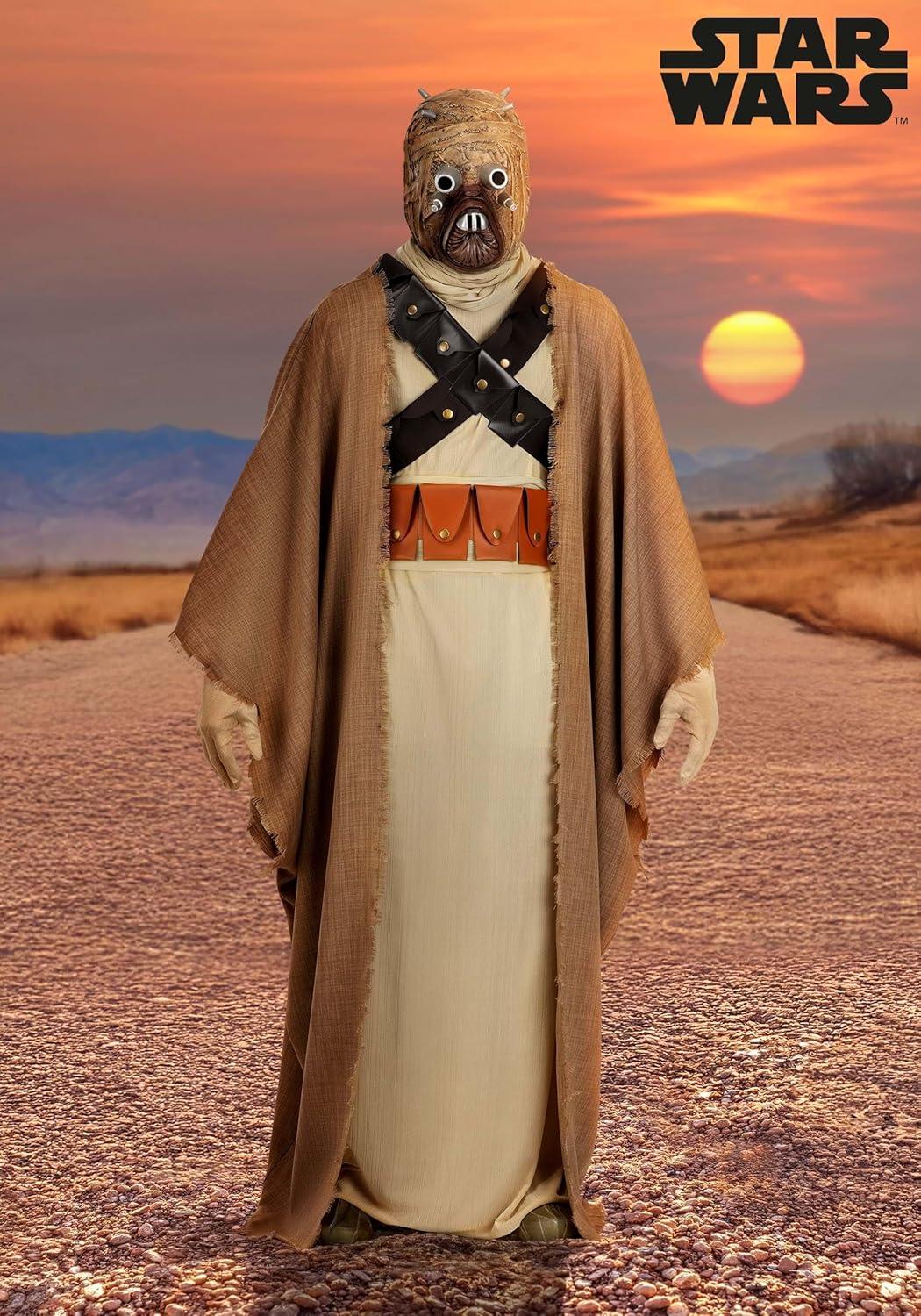 image:imageAdult Tusken Raider Star Wars Costume Deluxe Halloween Outfit with Robe Cloak Mask Gloves and Boot Covers