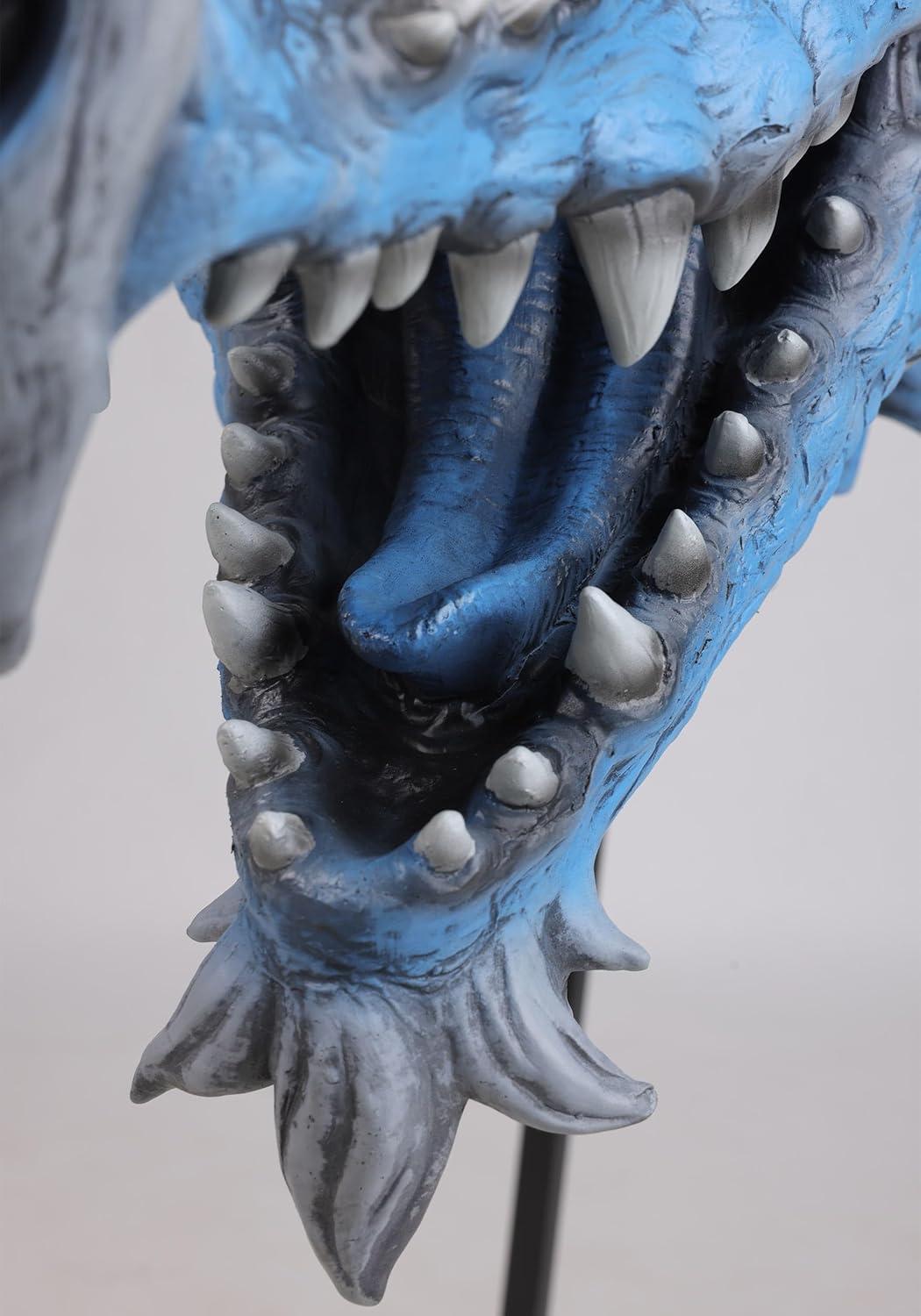 image:imageFun Costumes Blue Dragons Head Actormatronic Interactive Halloween Animatronic Decoration with LightUp Eyes Roaring Sound amp Fog Effect