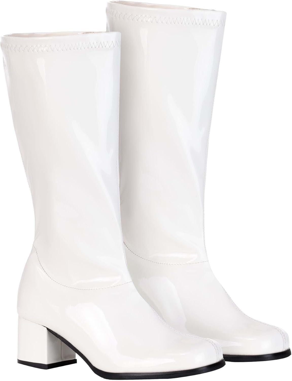 image:imageFun Costumes Girls Patent White Gogo Costume Boots Size 1