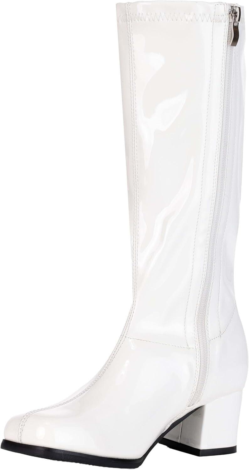 image:imageFun Costumes Girls Patent White Gogo Costume Boots Size 1