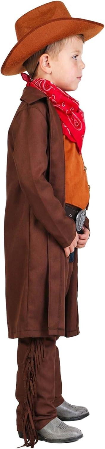 image:imageToddler Wild West Cowboy Costume Jacket Chaps Hat Bandana and Belt with Buckle Classic Western Look