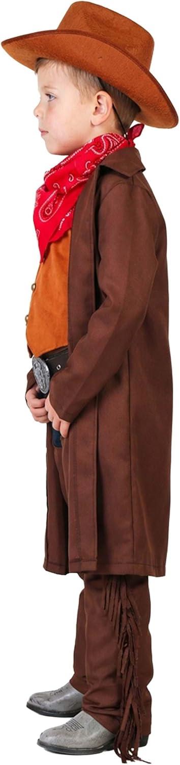 image:imageToddler Wild West Cowboy Costume Jacket Chaps Hat Bandana and Belt with Buckle Classic Western Look