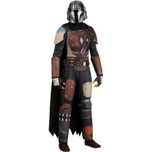 Deluxe Star Wars The Mandalorian Din Djarin Adult Costume – Cape, Half Helmet, Gloves, & Armor Design – Officially Licensed