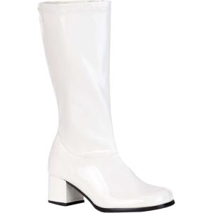 Fun Costumes Girl’s Patent White Gogo Costume Boots Size 1