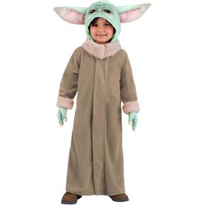 Toddler Grogu Costume | Kids Deluxe Star Wars Tunic with Gloves, Plush Hood and Ears for Halloween Adventures