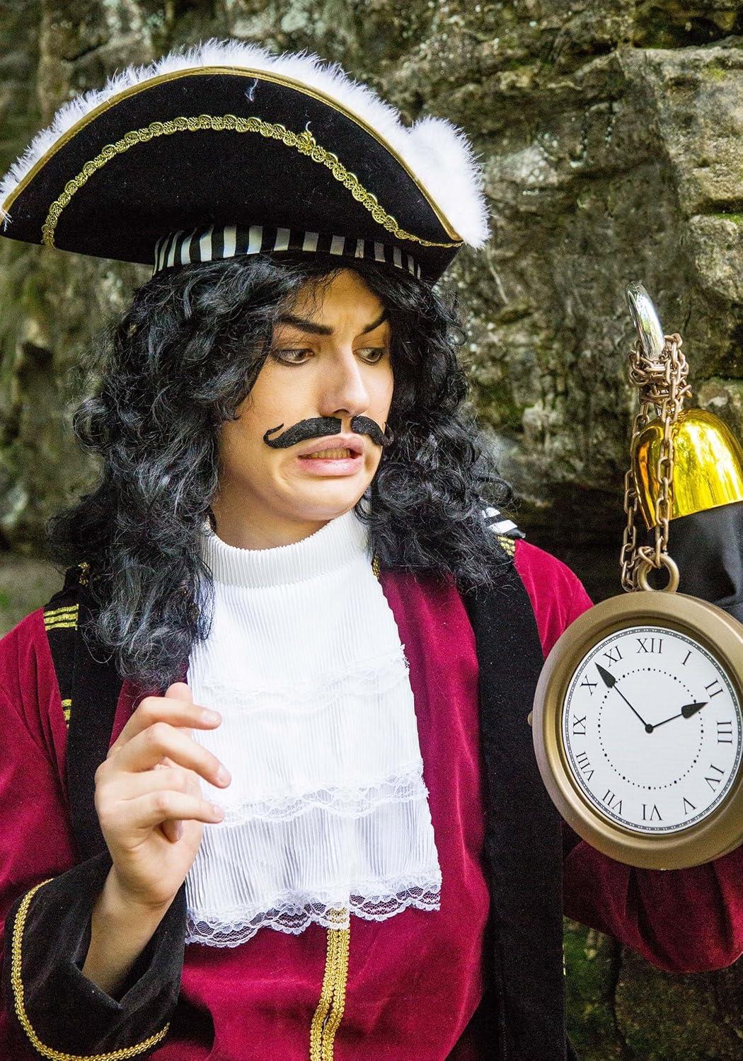image:imageAdult Deluxe Captain Hook Costume Mens Maroon Fancy Pirate Neverland Halloween Outfit