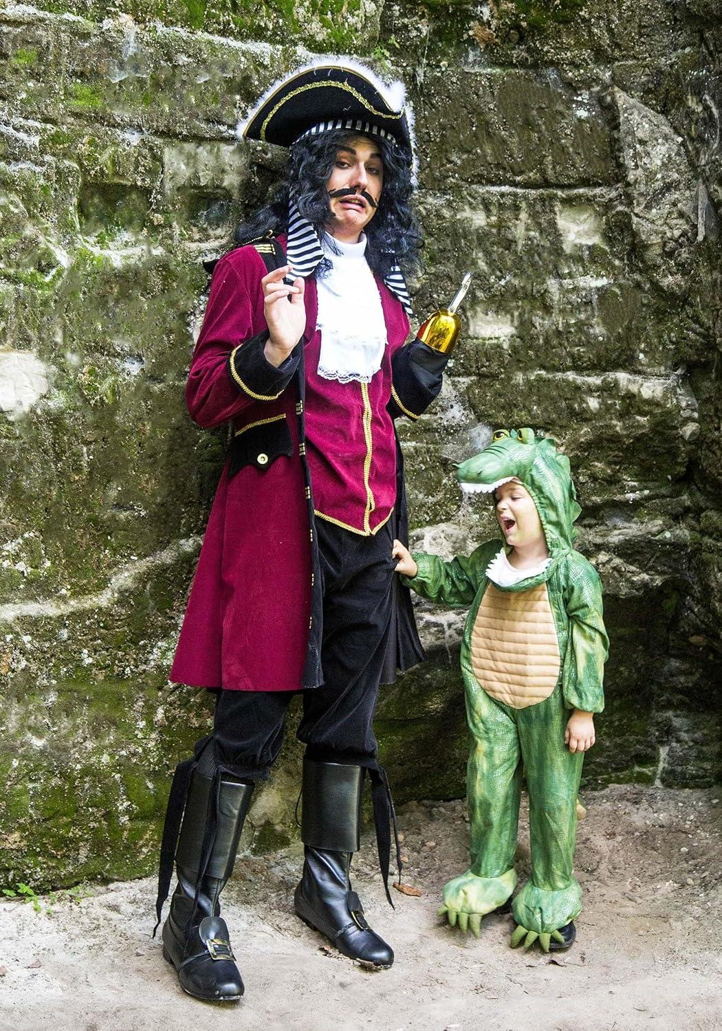 image:imageAdult Deluxe Captain Hook Costume Mens Maroon Fancy Pirate Neverland Halloween Outfit