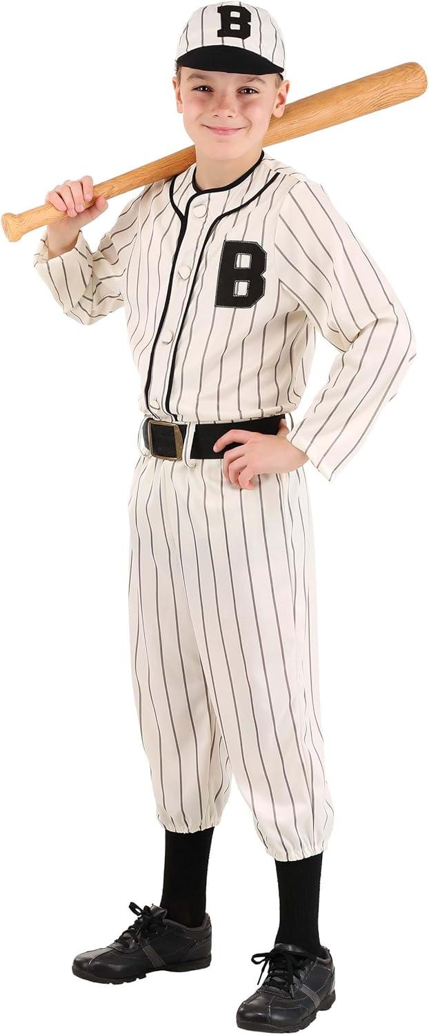 image:imageChildren Vintage Baseball Costume Shirt Pants Belt Hat KnickerStyle Pants Cream Fabric