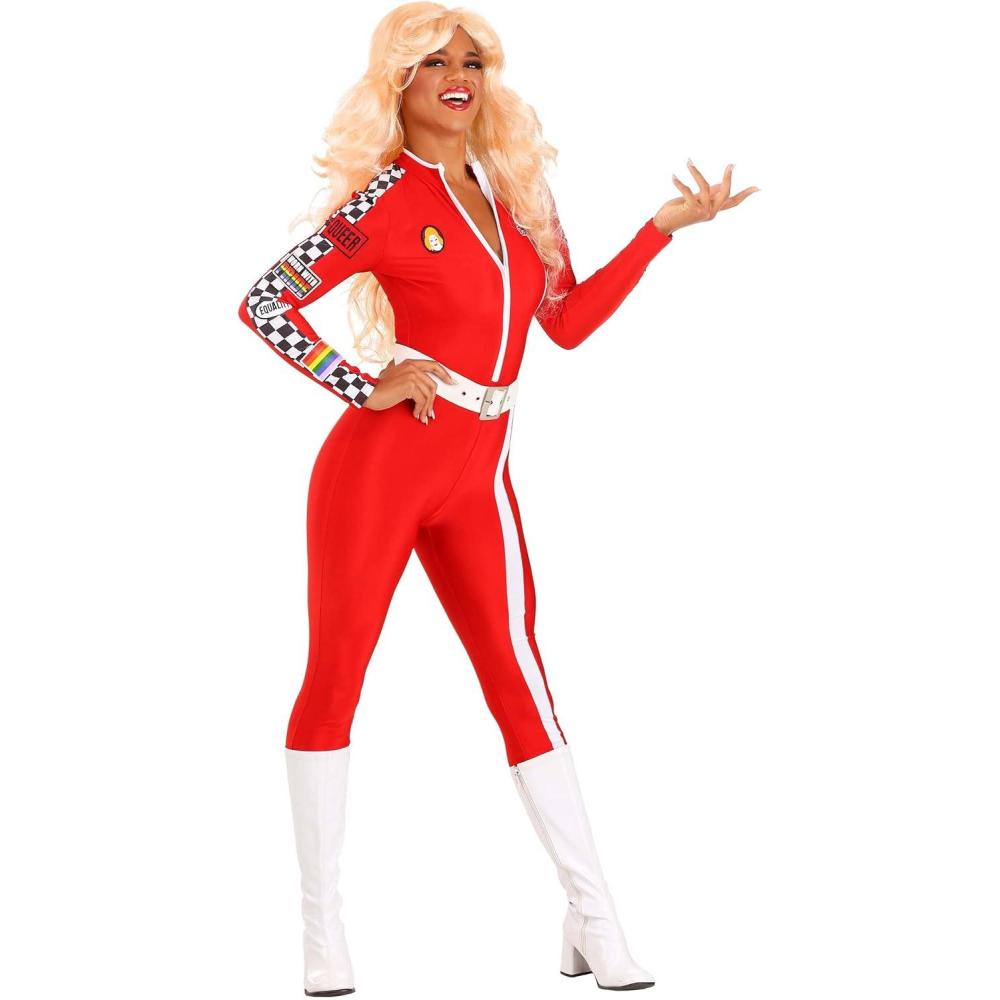 image:imageDrag Race Jumpsuit Costume Pride Speed Racer Costume Women Men Polyester And Spandex Zipper Down Center Front