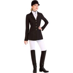 Women’s Equestrian Costume | Adult Horse Riding Derby Racetrack Outfit with Jacket, Pants, Jabot and Accessories