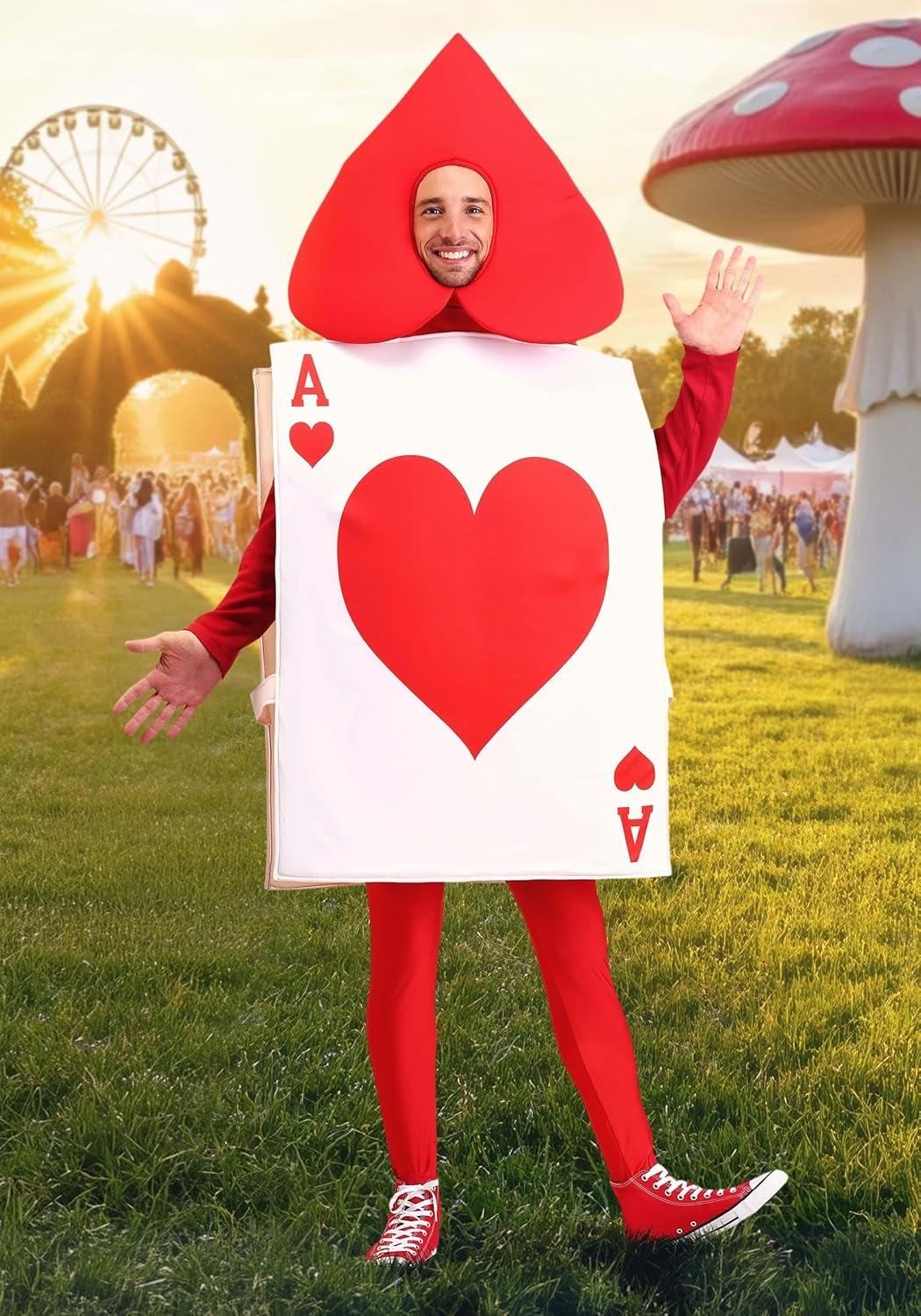 image:imageAce of Hearts Halloween amp Cosplay Costume Playing Cards Tunic For Casino and Card Game Themed Events