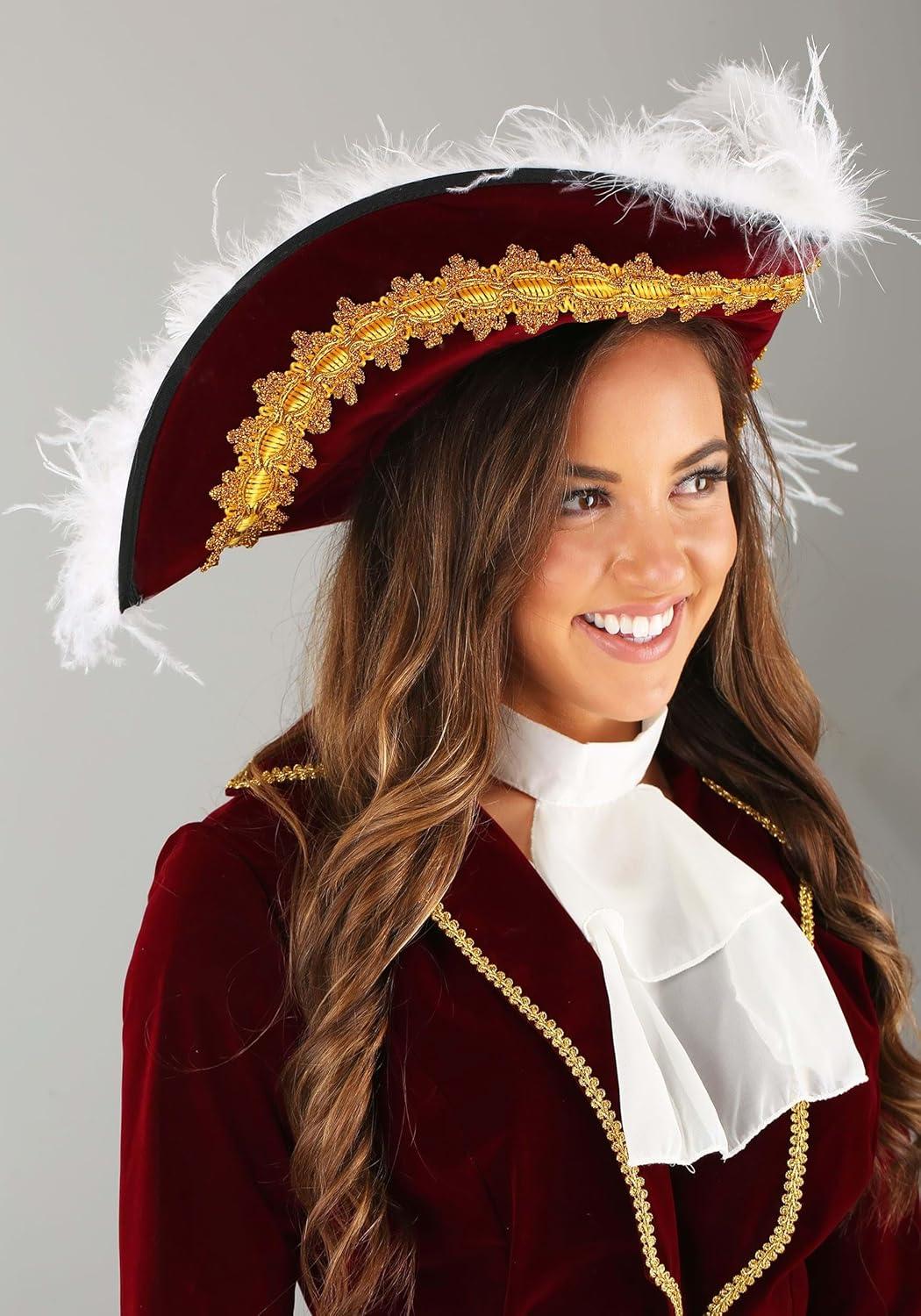 image:imageAdult Captain Hook Costume Womens Neverland Fancy Maroon Pirate Halloween OutfitCostume