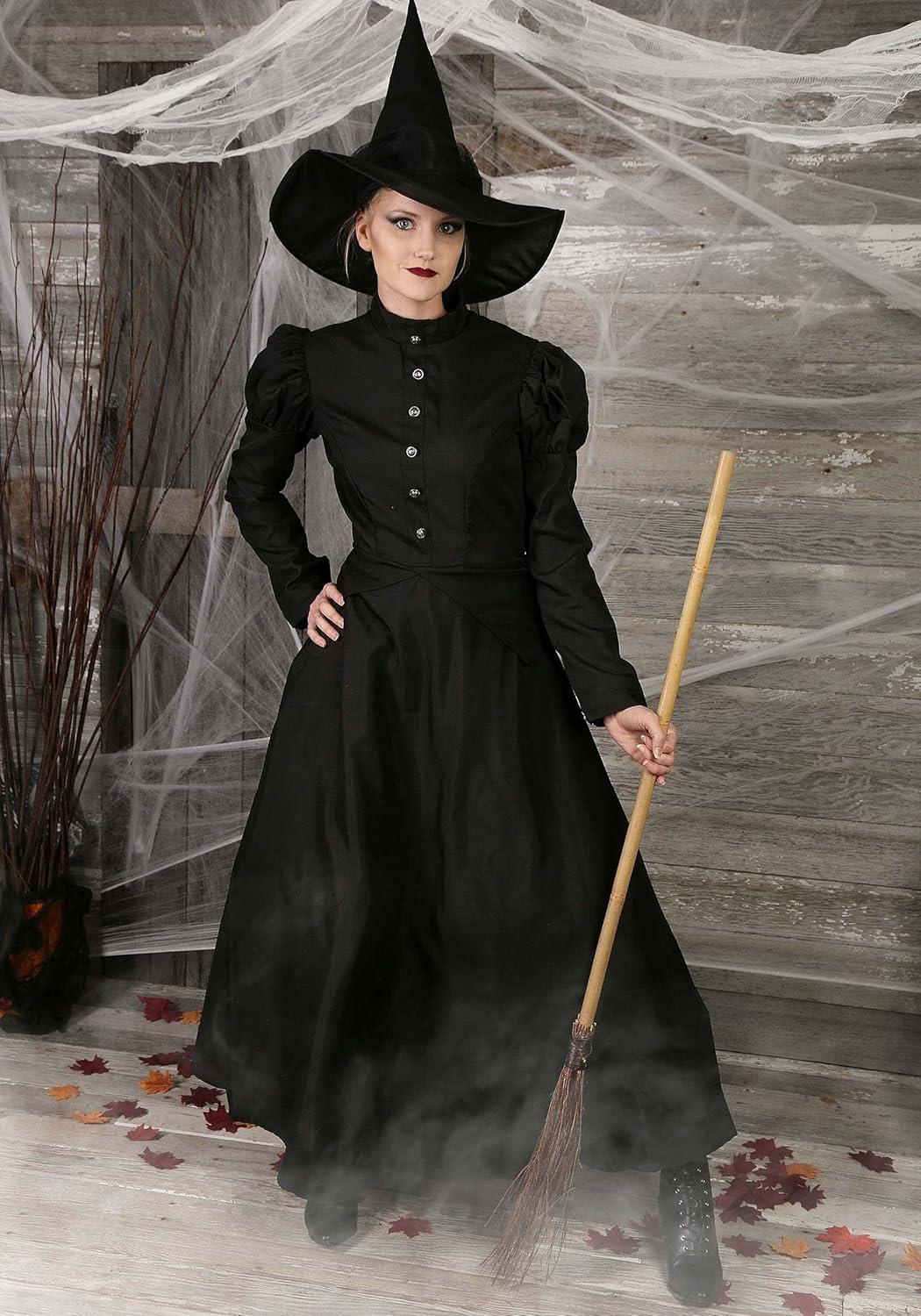 image:imageAdult Timeless Wicked Witch Costume Womens Spooky Salem Halloween Outfit Classic Movie DressCostume
