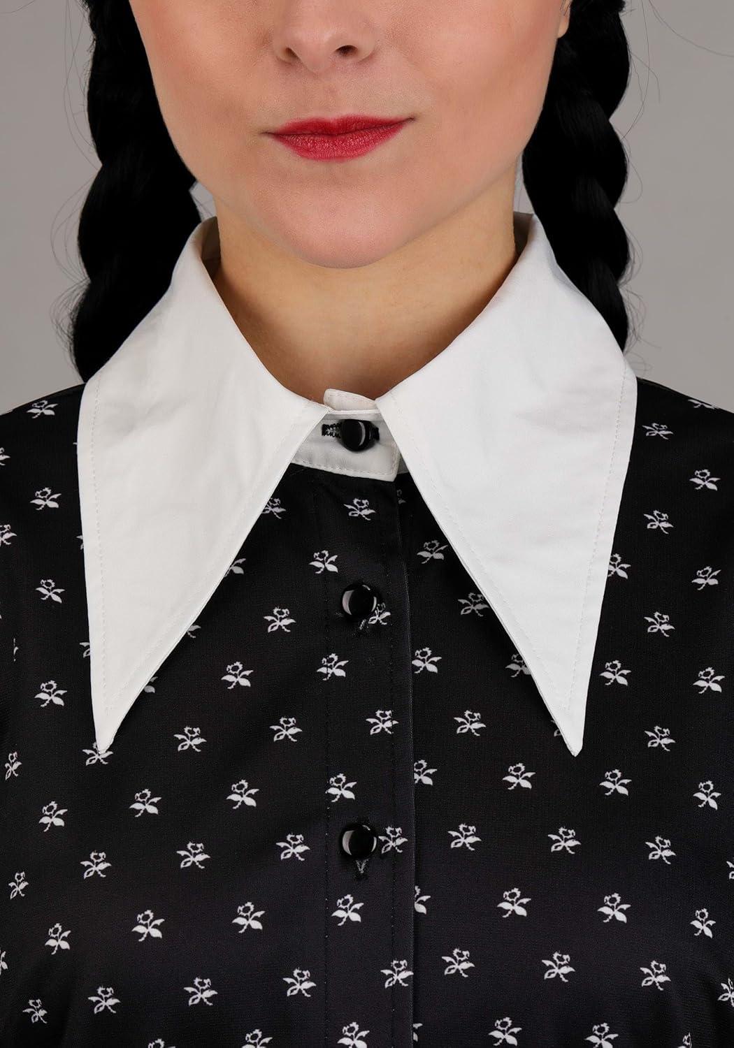 image:imageAdult Wednesday Addams Polka Dot Costume for Women Halloween Party Outfit Gothic Movie amp TV Show Character Dress