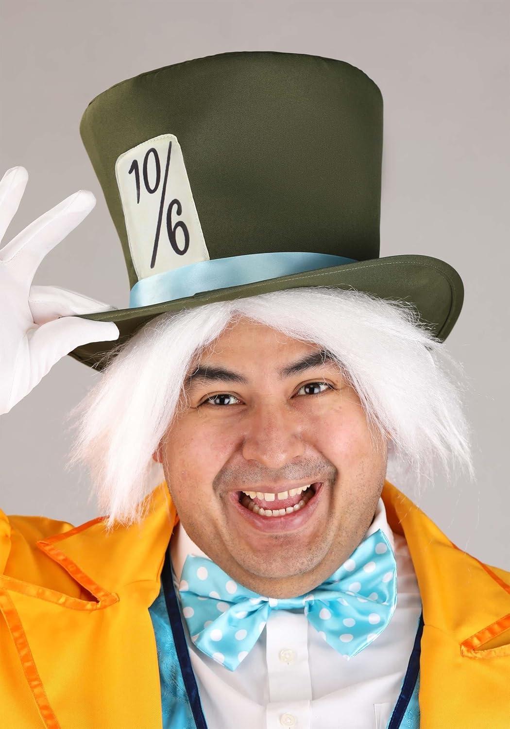 image:imageAlice in Wonderland Classic Mad Hatter Adult Costume with Jacket Pants Bow Tie Hat Officially LicensedCostume