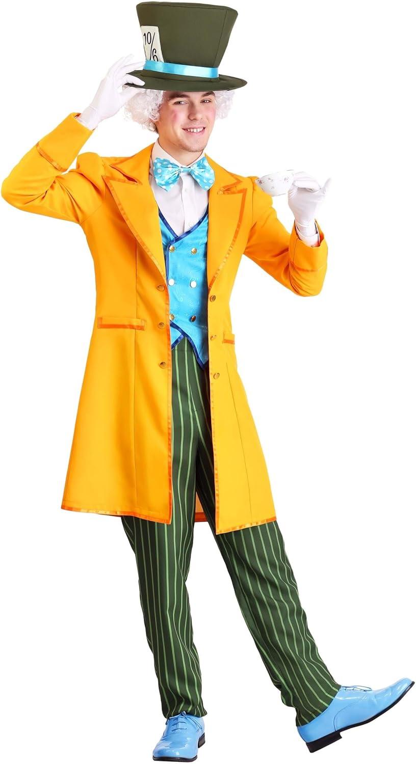 image:imageAlice in Wonderland Classic Mad Hatter Adult Costume with Jacket Pants Bow Tie Hat Officially LicensedCostume