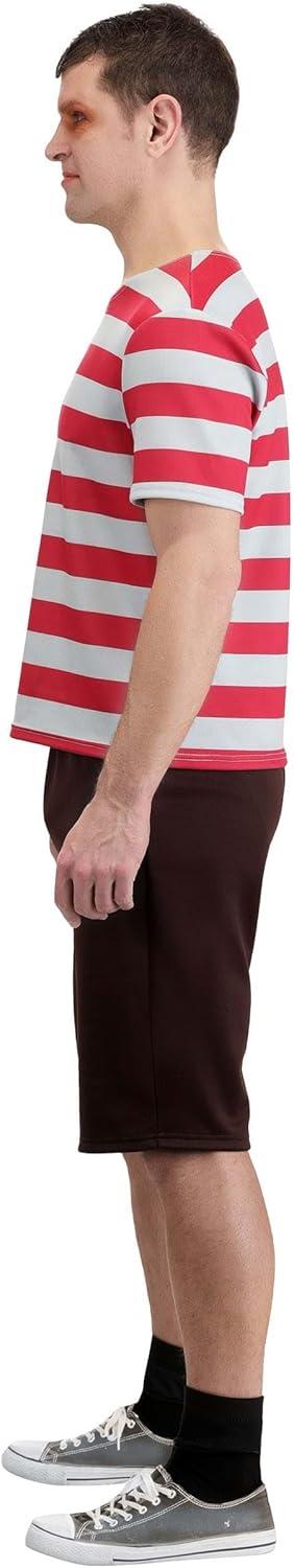 image:imageMens Addams Family Pugsley Costume Adult Striped Shirt with Shorts for Halloween Cosplay