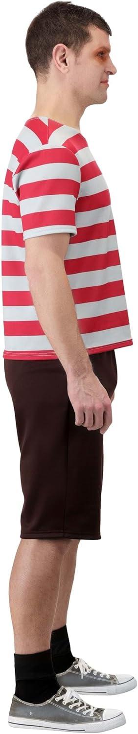 image:imageMens Addams Family Pugsley Costume Adult Striped Shirt with Shorts for Halloween Cosplay