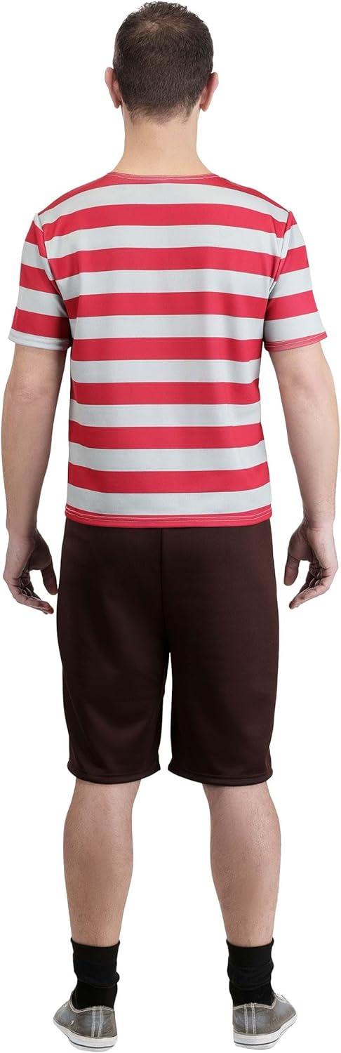 image:imageMens Addams Family Pugsley Costume Adult Striped Shirt with Shorts for Halloween Cosplay