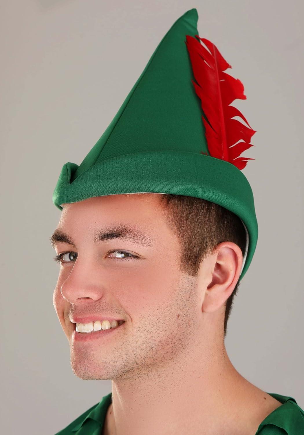 image:imageMens Storybook Peter Pan Costume Leader Of The Lost Boys Outfit With Tunic Tights Bycocket Style Hat And A Tie Cord BeltMedium