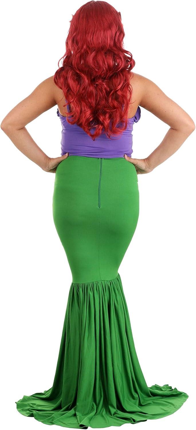 image:imageMermaid Dress Costume for Women Adult Sea Princess Outfit with Tail Skirt and Starfish Hair ClipMermaid Dress Costume