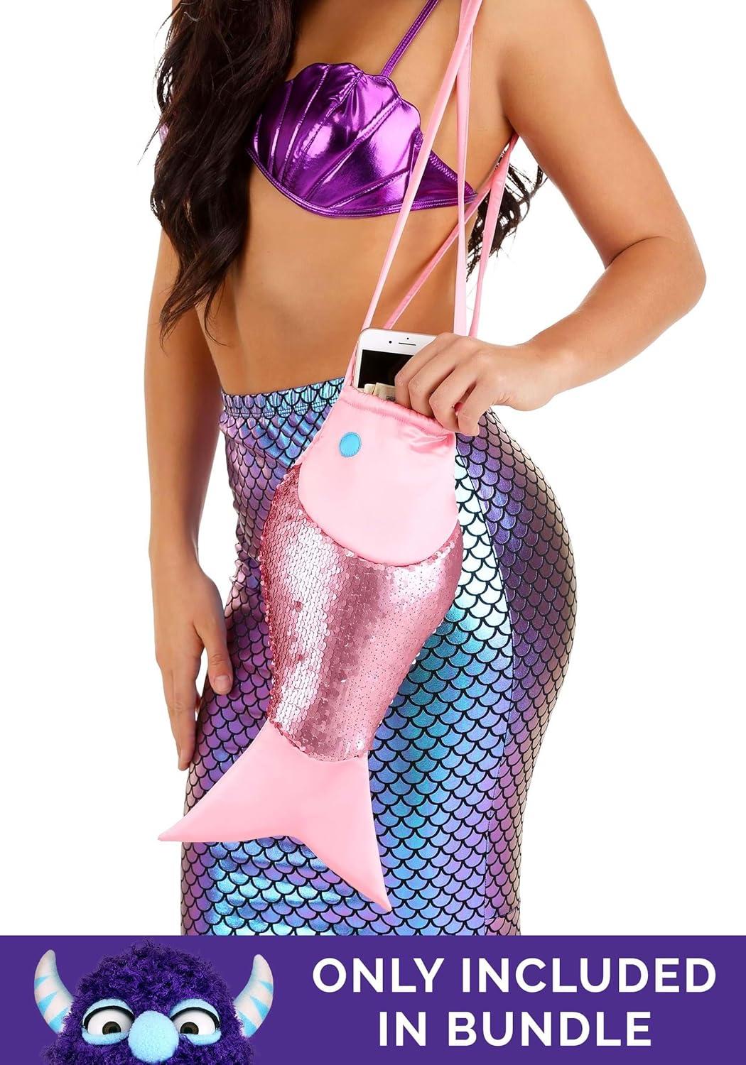 image:imageMermaid Dress Costume for Women Adult Sea Princess Outfit with Tail Skirt and Starfish Hair ClipMermaid Dress Costume